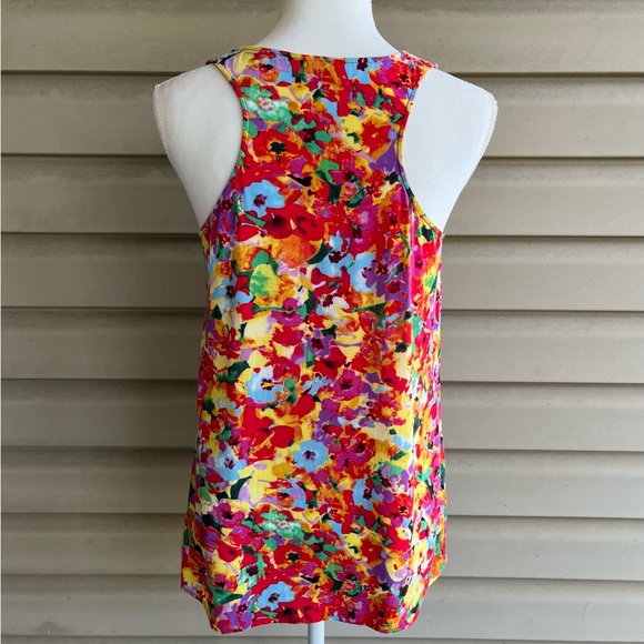 •CAbi• Bright Floral Sleeveless Blouse - Size Small - Picture 5 of 7